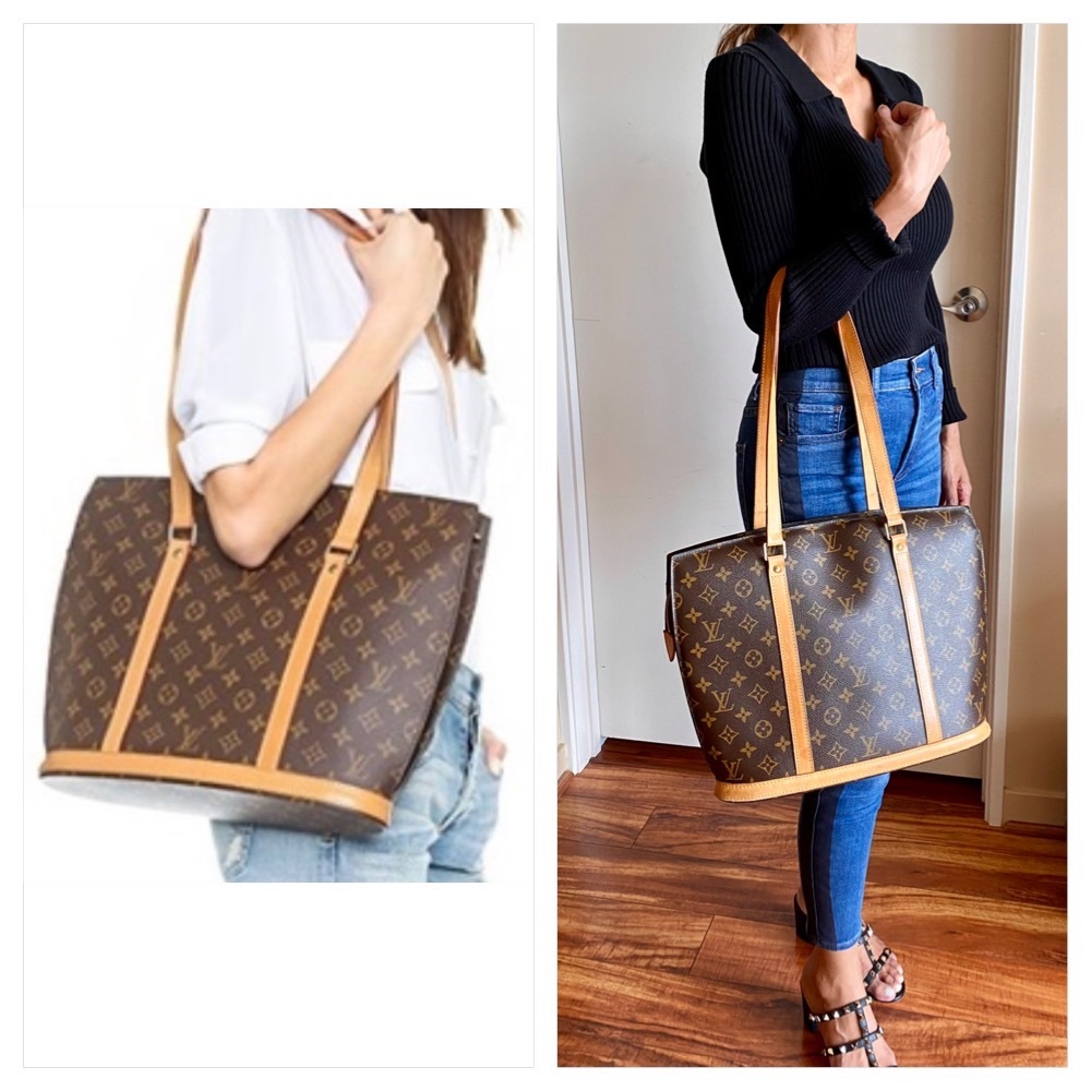 Louis Vuitton Canvas Babylon Tote Bag. Comes with garment bag.